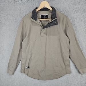 Bylt Elite Fairway Pullover M Sand 1/4 Zip Snap Magnetic Seam Golf Performance